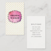Watercolor Polka Dot Visitenkarte (Vorne/Hinten)