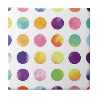 Watercolor polka dots タイル fliese