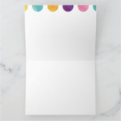 Watercolor polka dots 二つ折りサンキューカード dankeskarte (Innenseite)