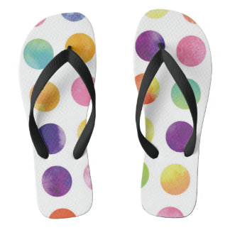 Watercolor polka dots badesandalen