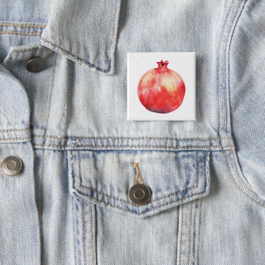 Watercolor Pomegranate Button (Beispiel)
