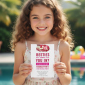 Watercolor Pool Party Besties Invitation Einladung