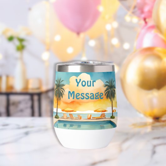 Watercolor Pool Summer Party