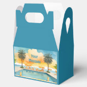 Watercolor Pool Summer Party Geschenkschachtel (Geöffnet)