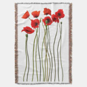 Watercolor poppies decke (Vorderseite Vertikal)