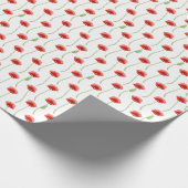 Watercolor Poppies Wrapping Paper Geschenkpapier (Ecke)