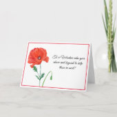 Watercolor Poppy Danke, Volunteer Karte (Vorderseite)
