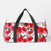 Watercolor poppy flowers botanical duffle bag (Rückseite)