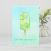 Watercolor Popsicle Summer Gruß Karte (Stehend Vorderseite)