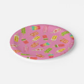 Watercolor Popsicles Sommergeburtsfeier Pappteller (Schrägansicht)