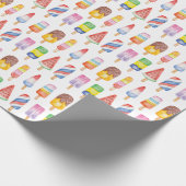 Watercolor Popsicles Wrapping Paper Geschenkpapier (Ecke)