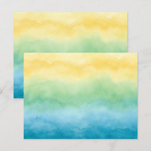 watercolor postcard postkarte (Vorne/Hinten)