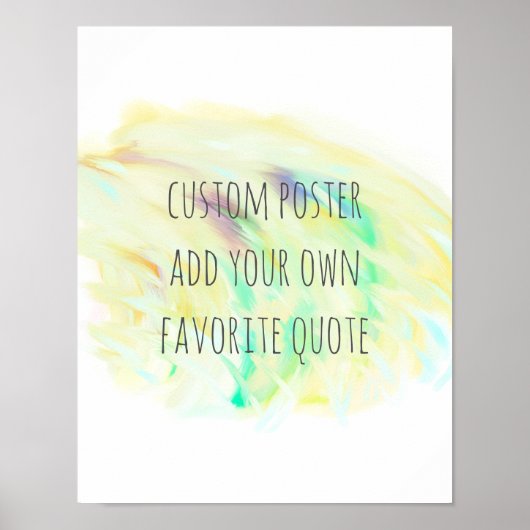watercolor poster create your own quote wall art (Vorne)