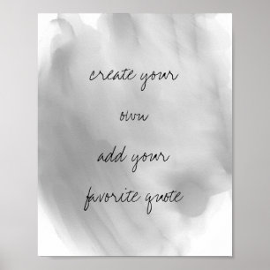 watercolor poster create your own quote wall art