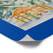 Watercolor Poster Krippe mit Schrift (Ecke)