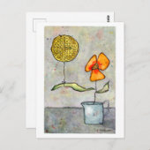 Watercolor-Postkarte "Waffelluftballon" Postkarte (Vorne/Hinten)