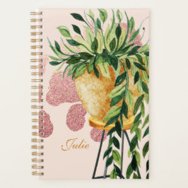 Watercolor Pothos Pflanze Script Name Planner Planer
