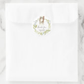 Watercolor Pregnant Woman Baby Showfavorit Runder Aufkleber (Tasche)