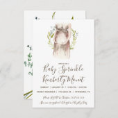 Watercolor Pregnant Woman Baby Sprinkle Einladung (Vorne/Hinten)