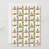 Watercolor Preppy Bright Glamour Christmas Party Einladung (Rückseite)