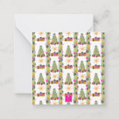 Watercolor Preppy Bright Glamour Christmas Party Mitteilungskarte (Rückseite)