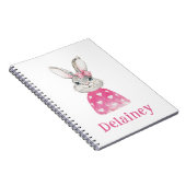 Watercolor Preppy Bunny Personalisiert Notizblock (Rechte Seite)