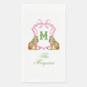 Watercolor Preppy Leopard Christmas Tree Serviette (Vorderseite)