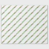 Watercolor Preppy Leopard Garland Christmas Geschenkpapier (Flach)