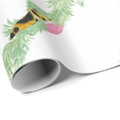 Watercolor Preppy Leopard Garland Christmas Geschenkpapier (Rolleneckpunkt)