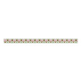 Watercolor Preppy Leopard Garland Christmas Ripsband (Vorderseite)