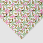 Watercolor Preppy Leopard Garland Christmas Seidenpapier (Ausschnitt)