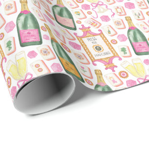 Watercolor Press für Mahjong Champagner-Party Geschenkpapier