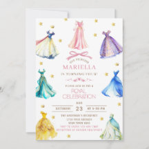 Watercolor Princess  Dress Birthday Royal birthday