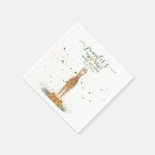 Watercolor Print Alpaca Baby Serviette (Ecke)