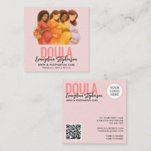 Watercolor Professional Geburt Postpartum Doula Quadratische Visitenkarte
