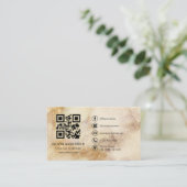 Watercolor-Profi-Business-QR-Code Visitenkarte (Stehend Vorderseite)