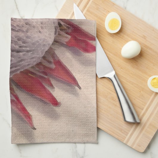 Watercolor Protea Dishclow Geschirrtuch (Viertel Falte)