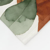 Watercolor Protea Eucalyptus Arrangement Fleecedecke (Ecke)