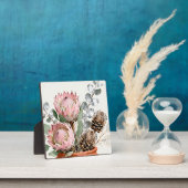 Watercolor Protea Eucalyptus Arrangement Fotoplatte (InSitu)