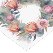 Watercolor Protea Wreath Table runner Kurzer Tischläufer (Ecke)