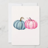 Watercolor Pumpkin Baby Gender Reveal Fall Einladung (Rückseite)