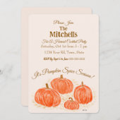 Watercolor Pumpkin Cocktail PERSONALISIEREN Einlad Einladung (Vorne/Hinten)