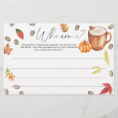 Watercolor Pumpkin Coffee Wer bin ich? Briefpapier (Vorderseite)