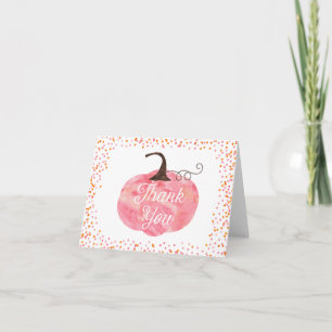Watercolor Pumpkin Confetti Vielen Dank Dankeskarte