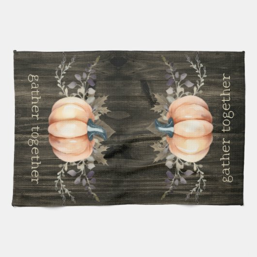 Watercolor Pumpkin Geschirrtuch (Horizontal)