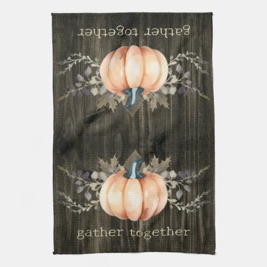 Watercolor Pumpkin Geschirrtuch (Vertikal)