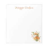 Watercolor Pumpkin Notepad Notizblock (Vorderseite)