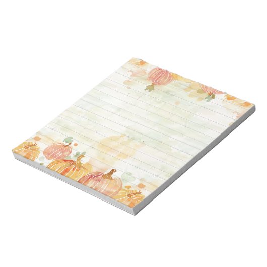 Watercolor Pumpkin Patch Notizblock (Rotiert)