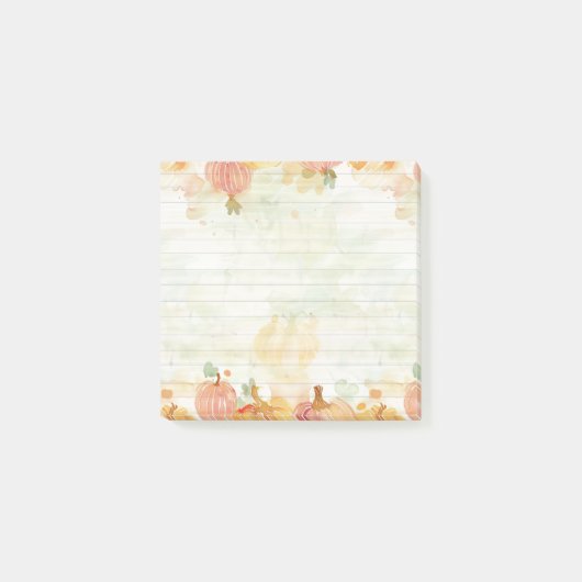 Watercolor Pumpkin Patch Post-it Klebezettel (Vorderseite)