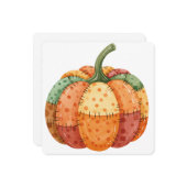 Watercolor pumpkin patchwork thanksgiving card karte (Vorderseite/Rückseite Beispiel)
